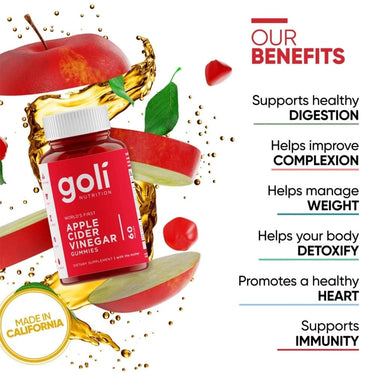 Goli Apple Cider Vinegar Gummy Vitamins - 60 Ct Goli - Conners Clinic